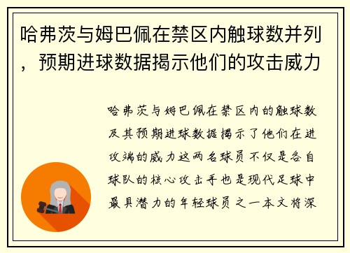 哈弗茨与姆巴佩在禁区内触球数并列，预期进球数据揭示他们的攻击威力